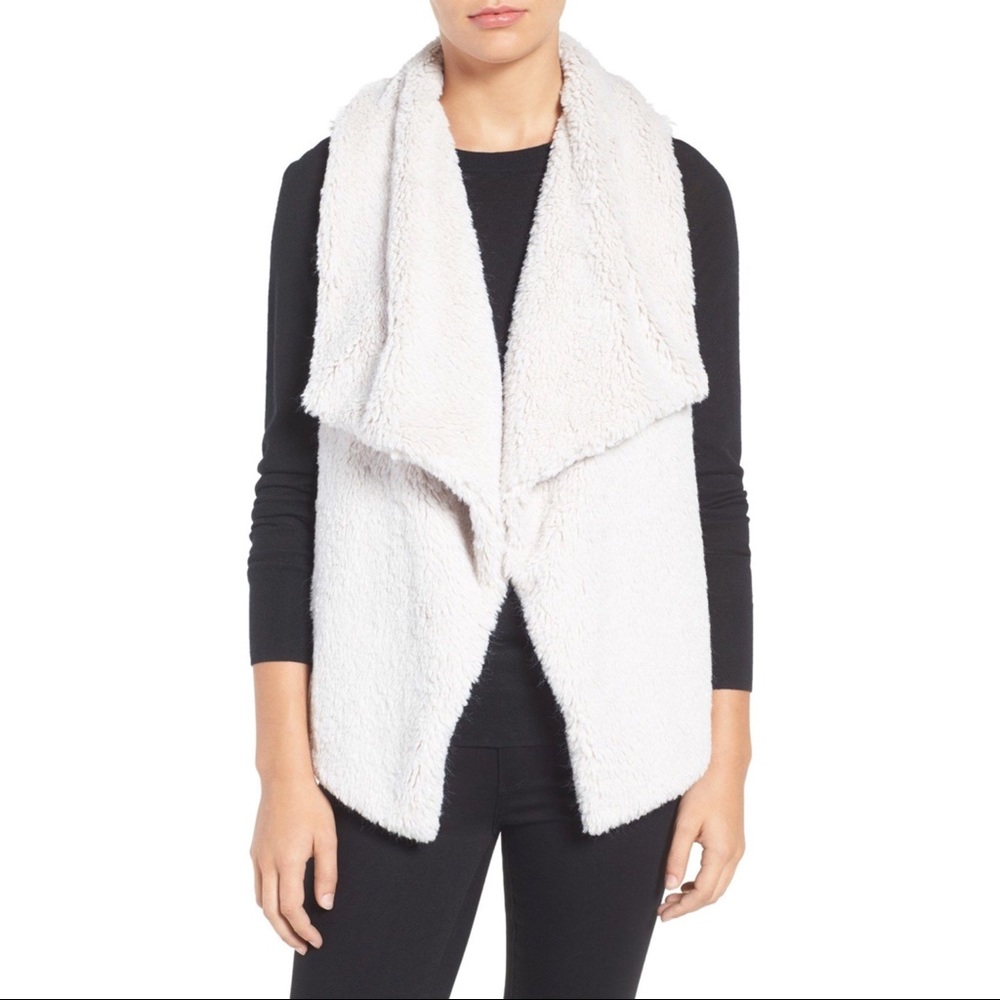 HINGE Ivory Faux Fur Vest